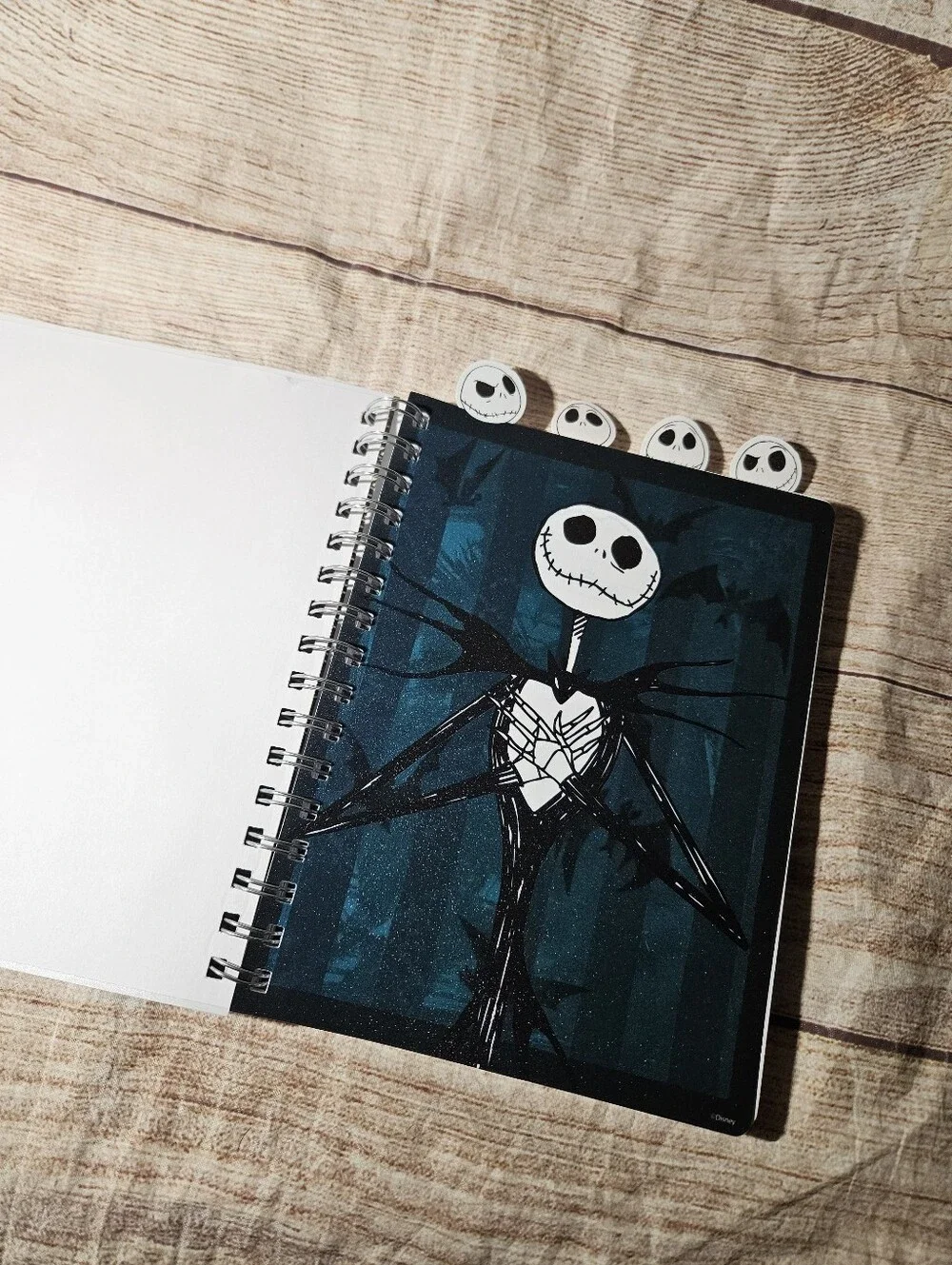 Disney Nightmare Before Christmas spiral journal and jack and sally pens